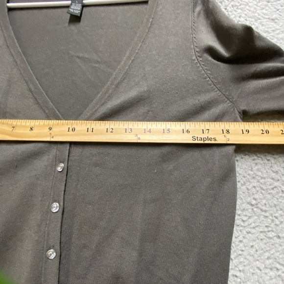 INC Cardigan Womens Large Gray Long Sleeve Button Up Sweater - Picture 6 of 9